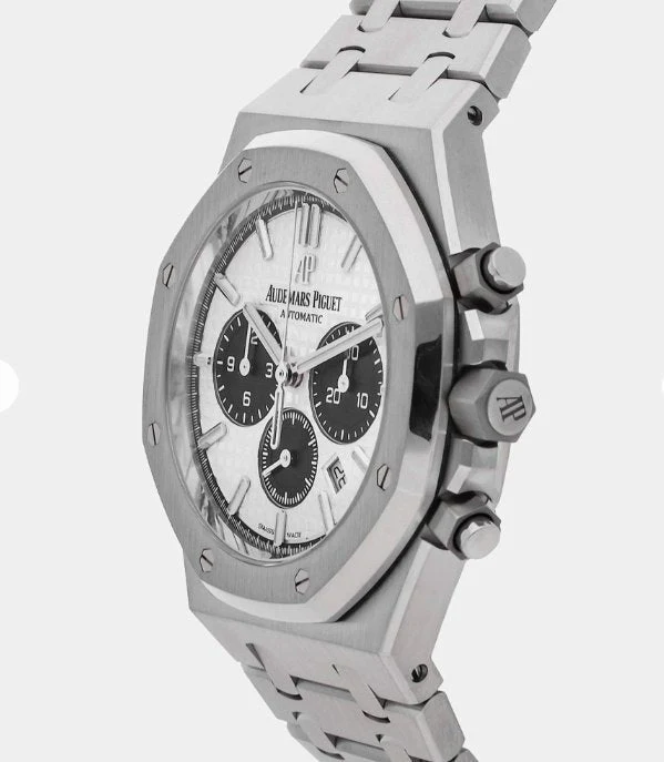 Audemars Piguet Silver Stainless Steel Royal Oak Chronograph Men's Wristwatch 41 mm - Image 4