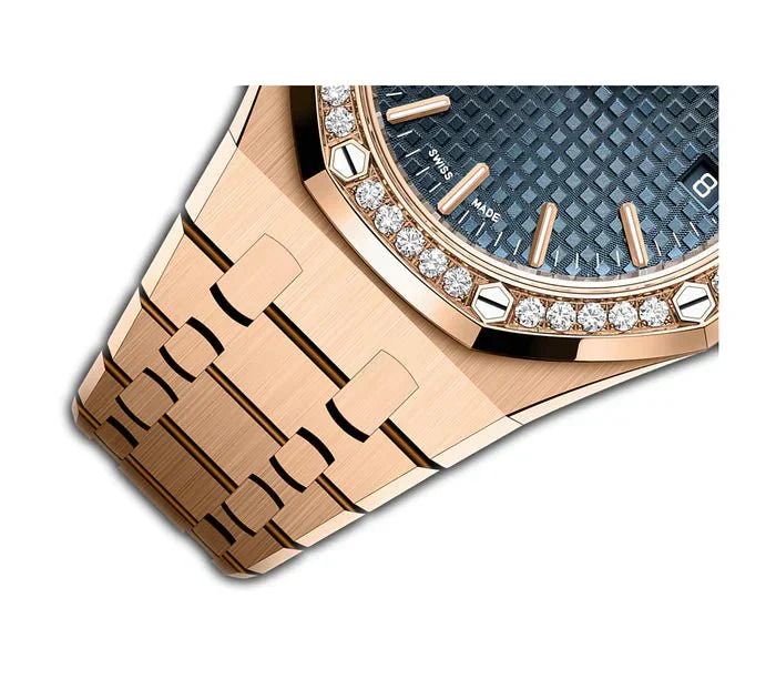 Audemars Piguet Royal Oak Women's Gold-Blue Watch Selfwinding - Image 3
