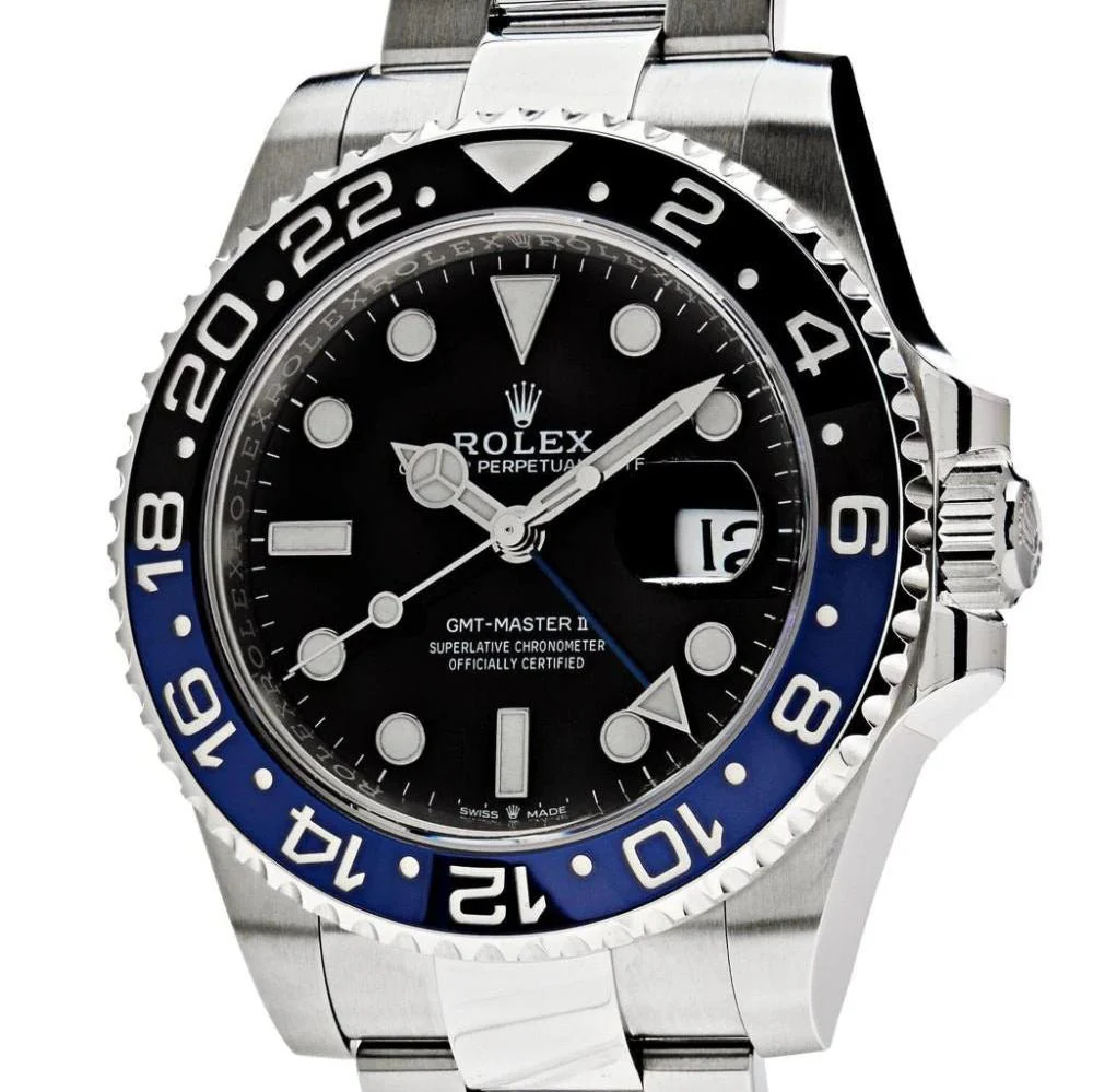 Rolex GMT-Master II Batgirl Ceramic Steel Jubilee Bracelet Mens Watch 41mm - Image 3