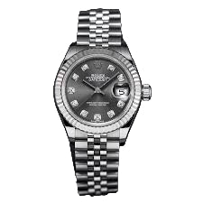 Rolex Datejust Steel White Gold Diamond Dial Ladies Watch - Image 7