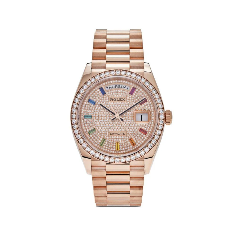 Rolex Day-Date 36 Oyster, 36 mm, Everose Gold and Diamonds Reference 128345RBR