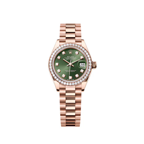Rolex Lady Datejust Everose Gold Green Dial