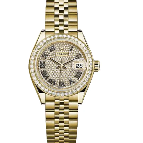 Rolex Lady-Datejust Oyster, 28 mm, yellow gold and diamonds - Image 4