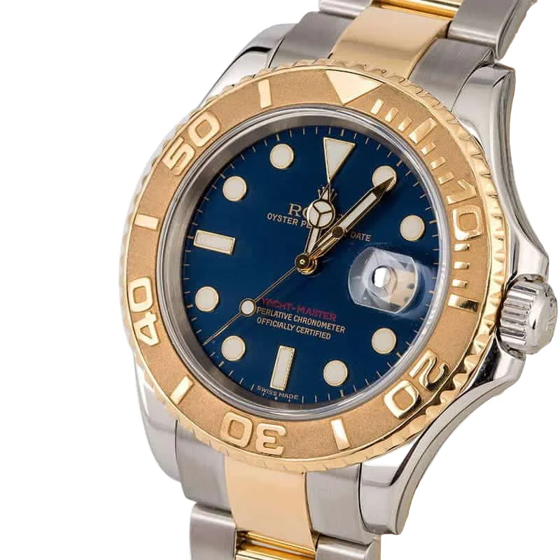 Rolex Yachtmaster Steel Yellow Gold Blue Dial Men's Watch 16623 - Image 6